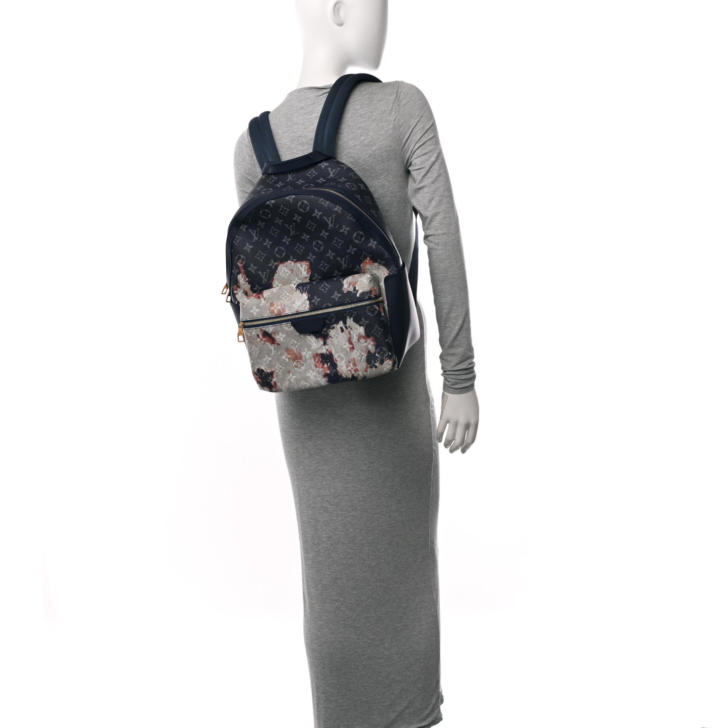 Monogram Bleach Discovery Backpack PM Ink Blue