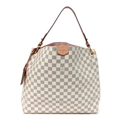 Louis Vuitton Damier Azur Graceful MM Rose Ballerine 1 of 10