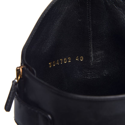 Gucci Calfskin Elizabeth Knee High Riding Boots 40 Black 6 of 7