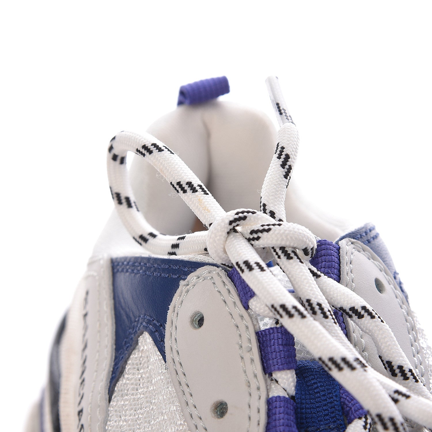 Balenciaga Mesh Nubuck Womens Triple S Sneakers 38 White Bleu Violet 11 of 12