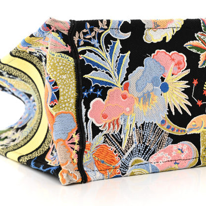 Christian Dior Canvas Zodiac Fantastico Embroidered Medium Book Tote Black Multicolor 9 of 13