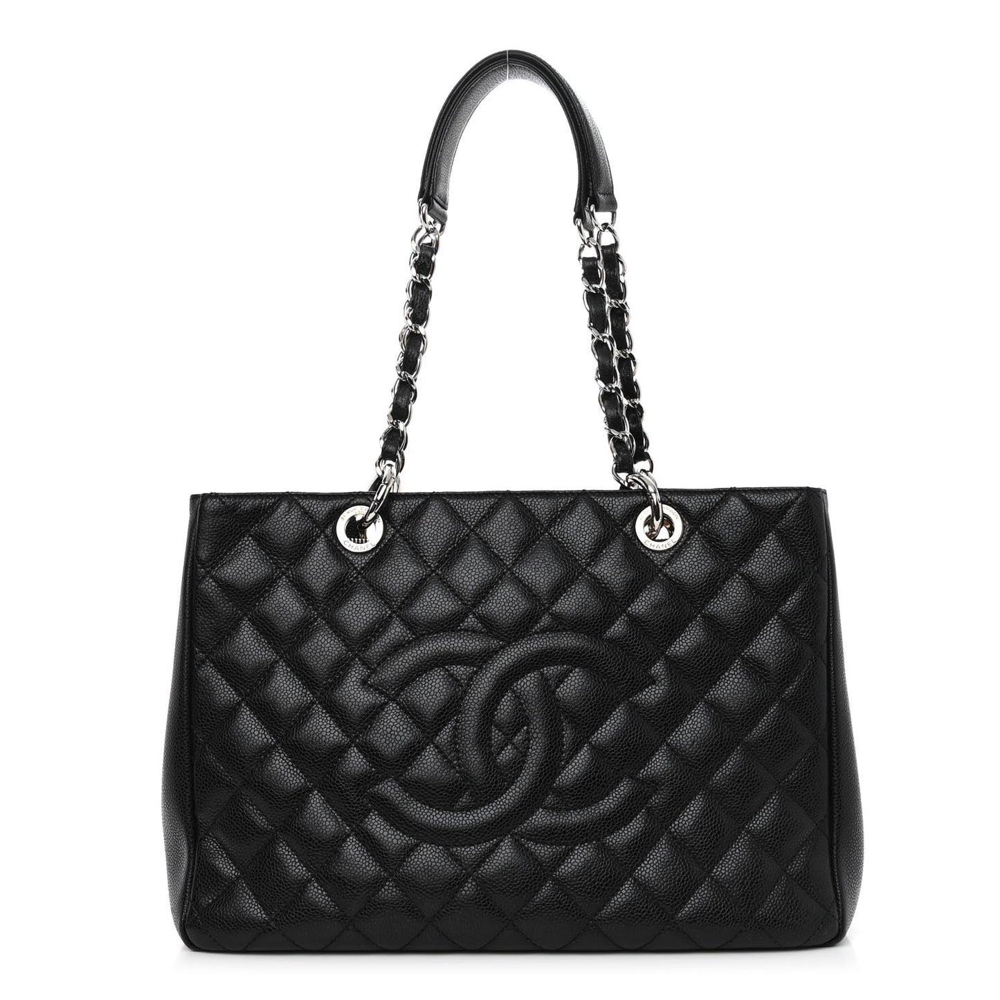 Caviar Quilted Grand Shopping Tote GST Black