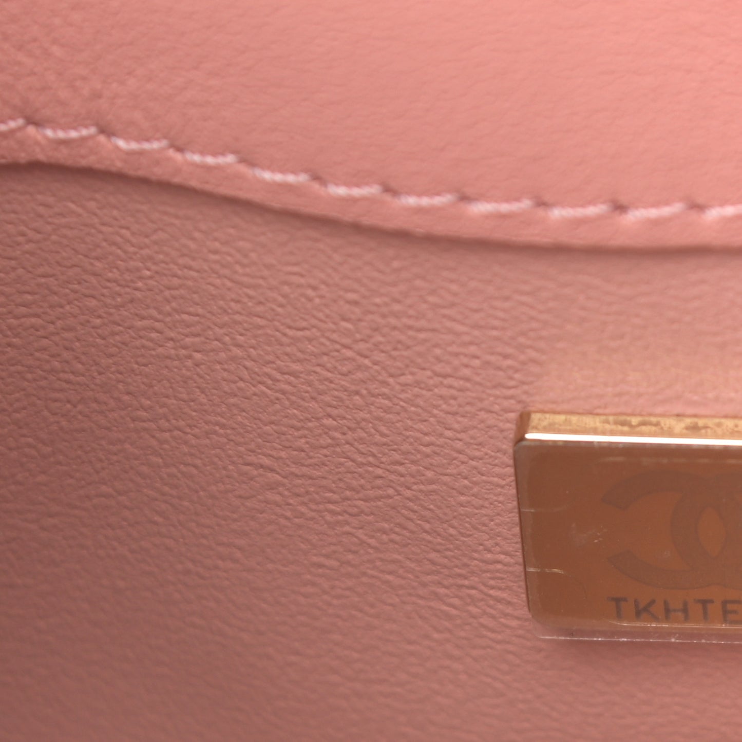 Calfskin Quilted Small Top Handle Flap Pink