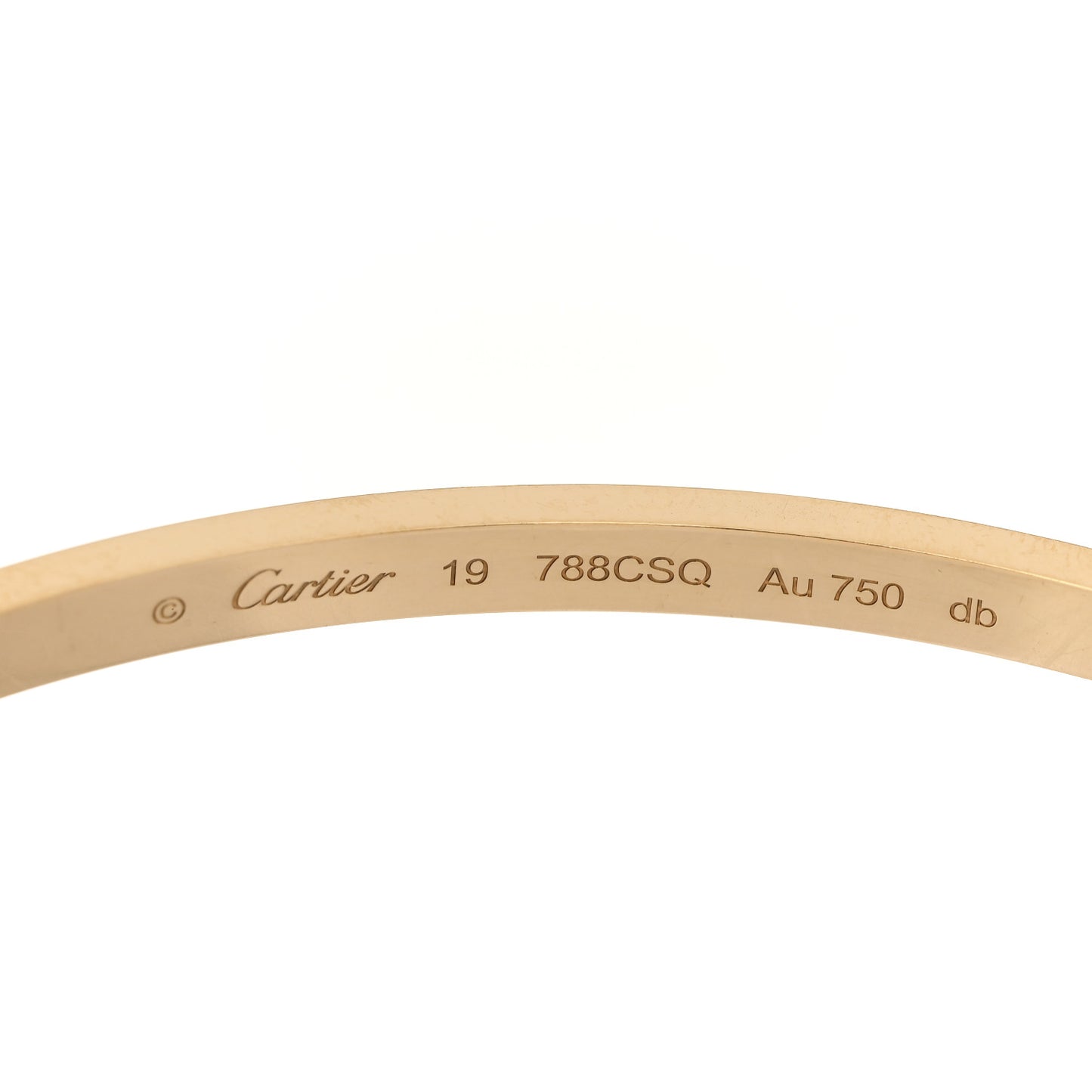 18K Yellow Gold Small LOVE Bracelet 19