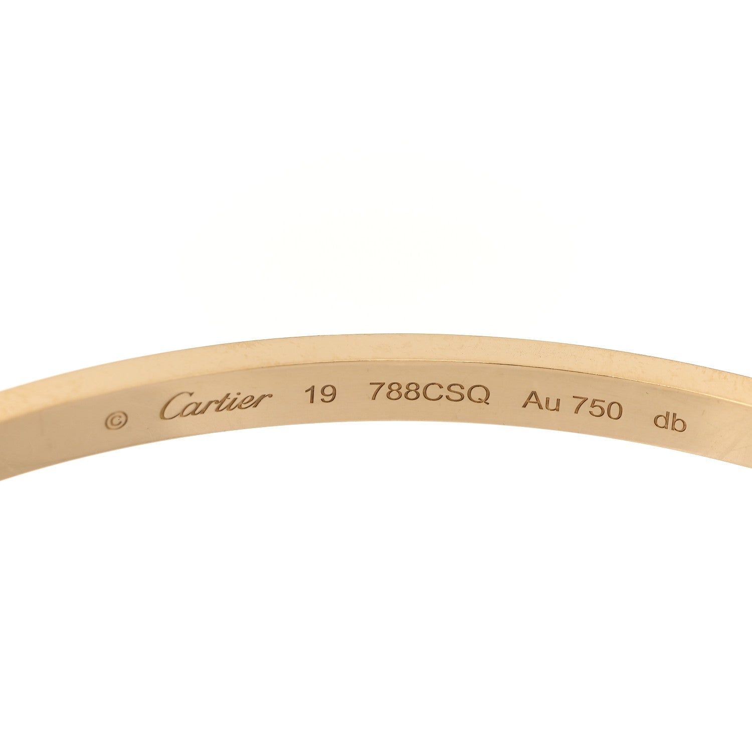 Cartier 18K Yellow Gold Small LOVE Bracelet 19 8 of 9