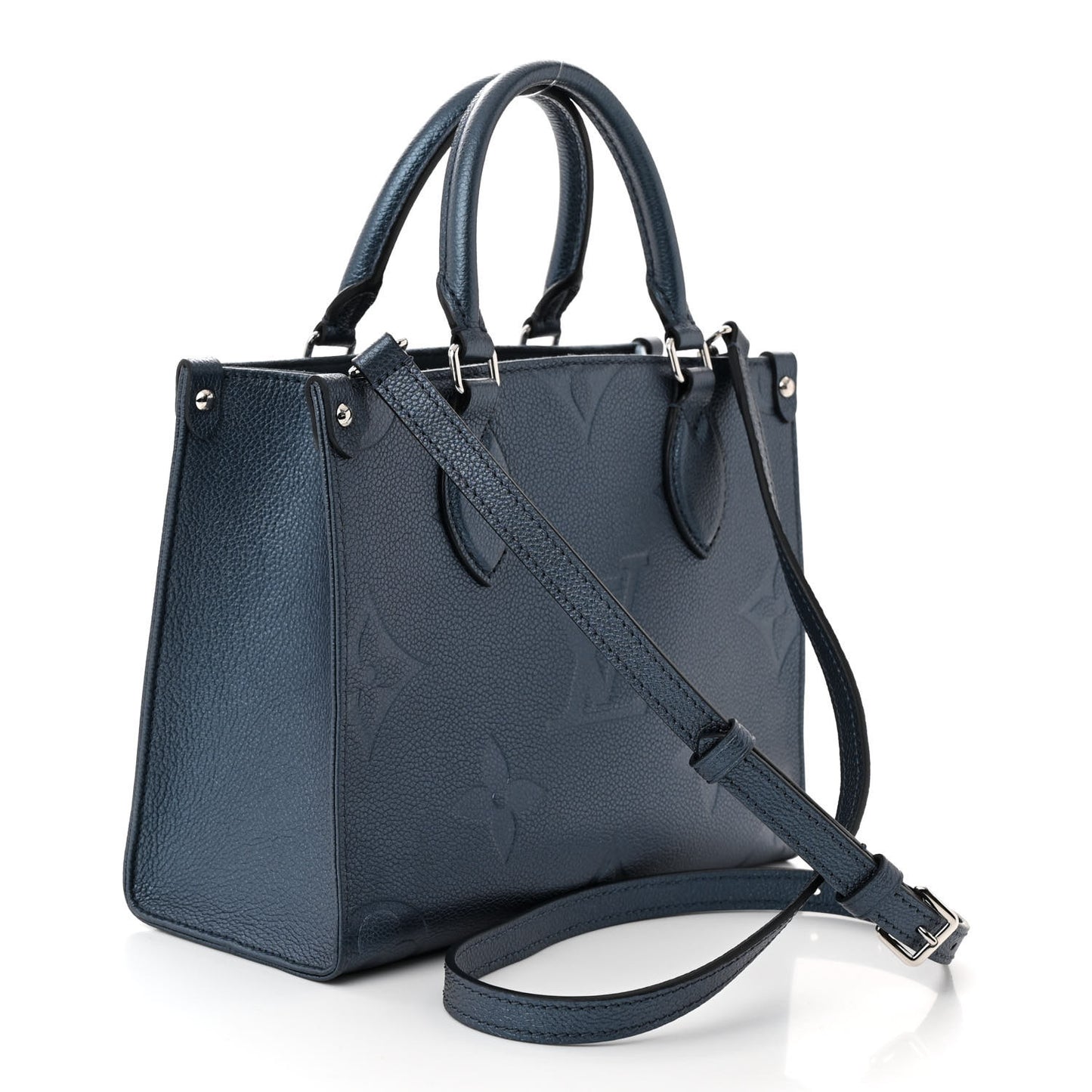 Metallic Empreinte Monogram Giant Onthego PM Navy Nacre