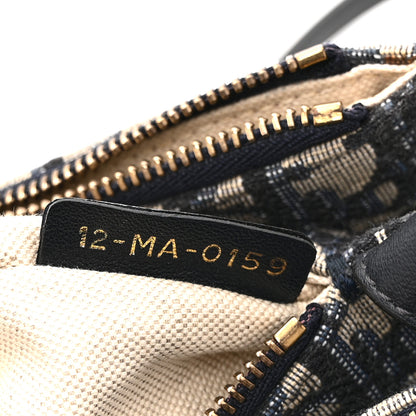 Christian Dior Oblique Saddle Pouch With Strap Navy Blue 9 of 12