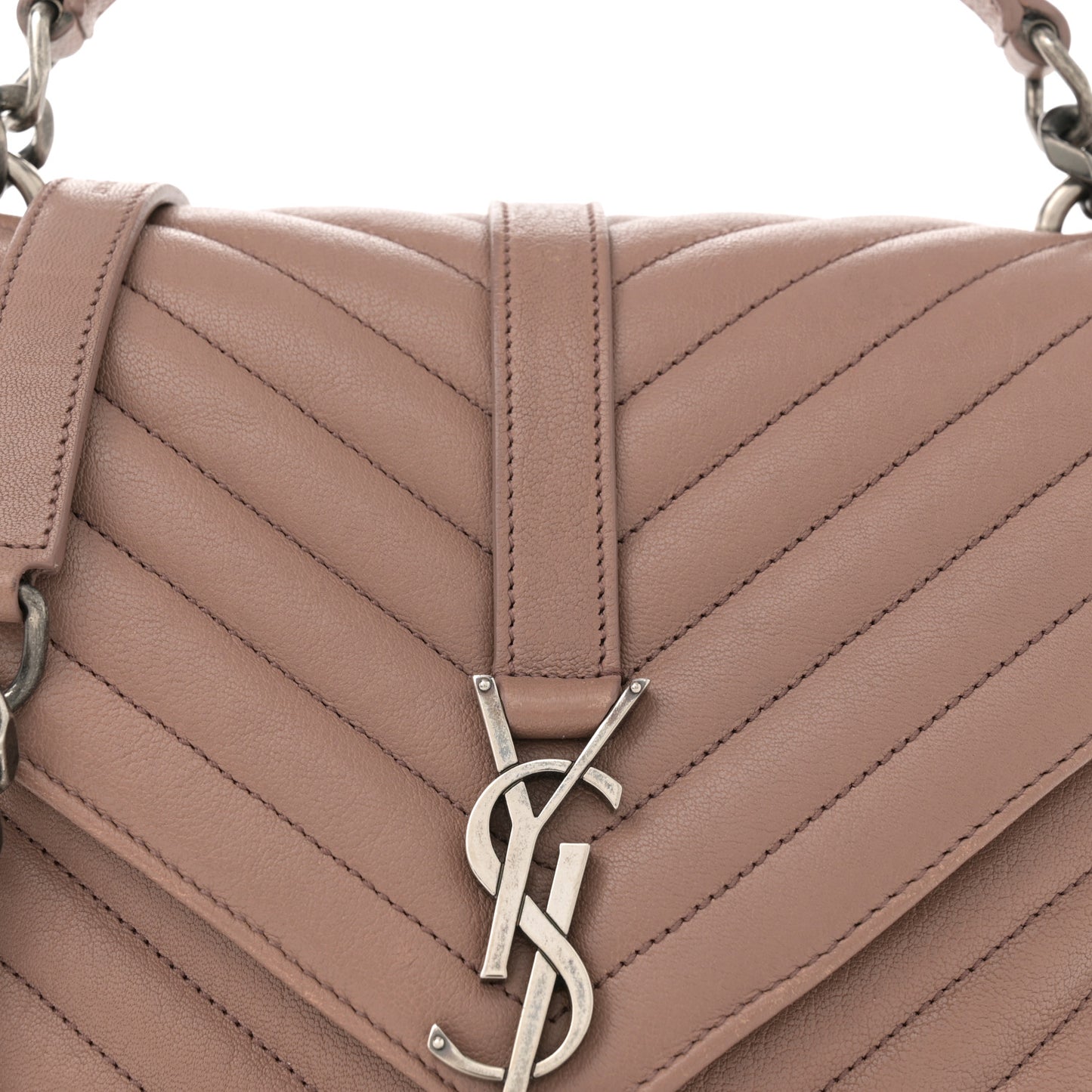 Sheepskin Matelasse Chevron Monogram Medium College Bag Fard