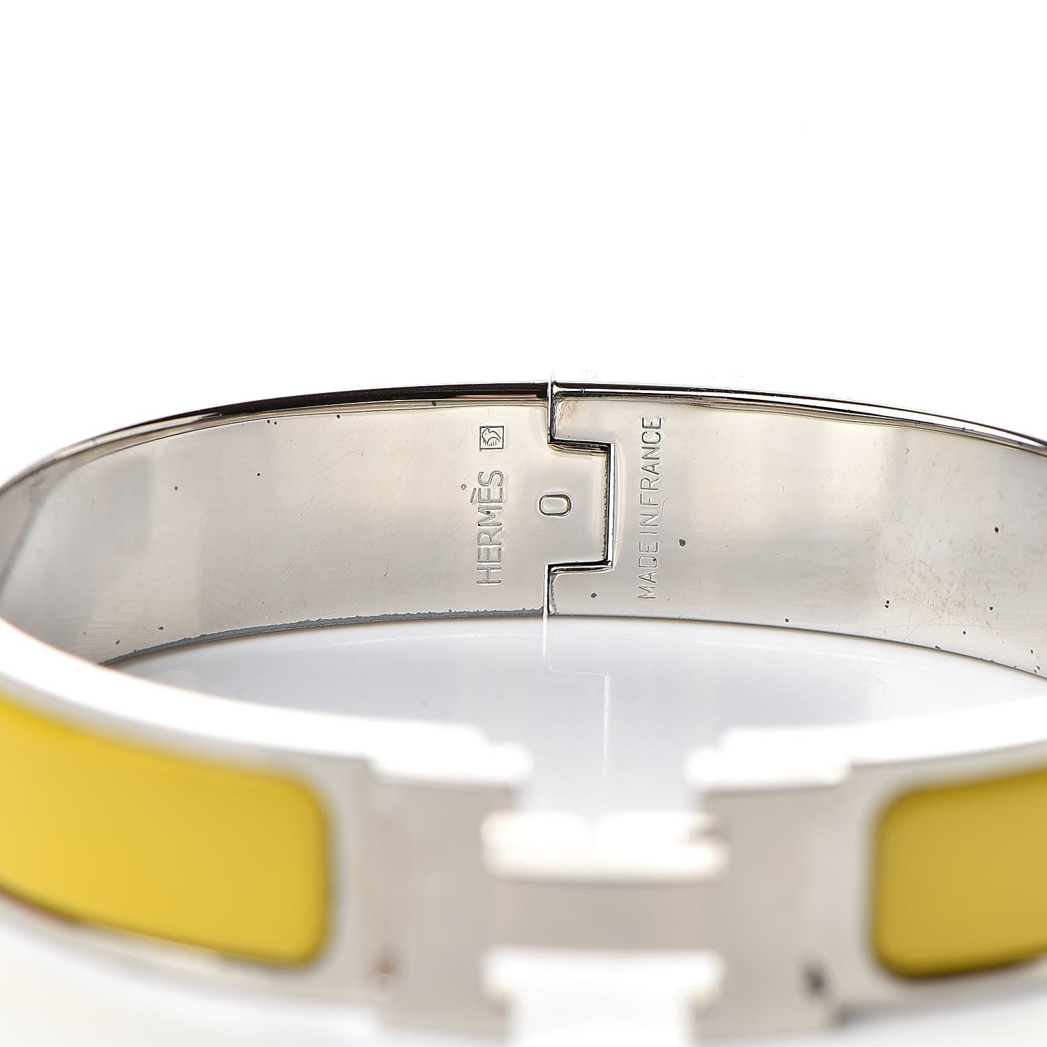 Hermes Enamel Narrow Clic Clac H Bracelet PM Jaune Soleil 4 of 6