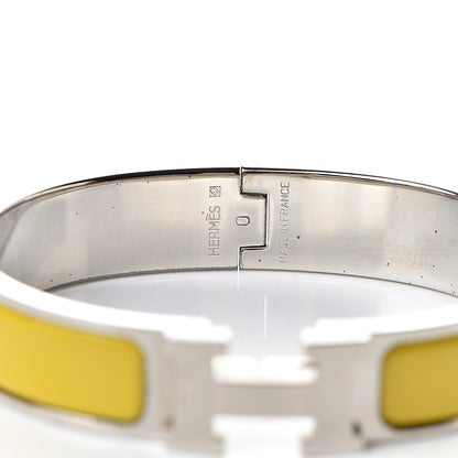 Hermes Enamel Narrow Clic Clac H Bracelet PM Jaune Soleil 4 of 6