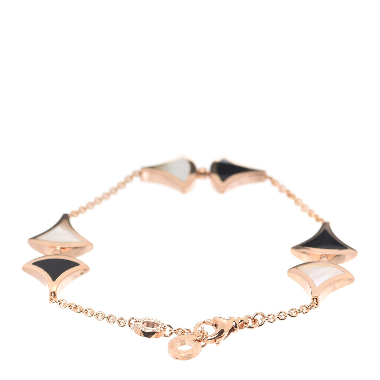 18K Rose Gold Mother of Pearl Black Onyx Divas' Dream Bracelet