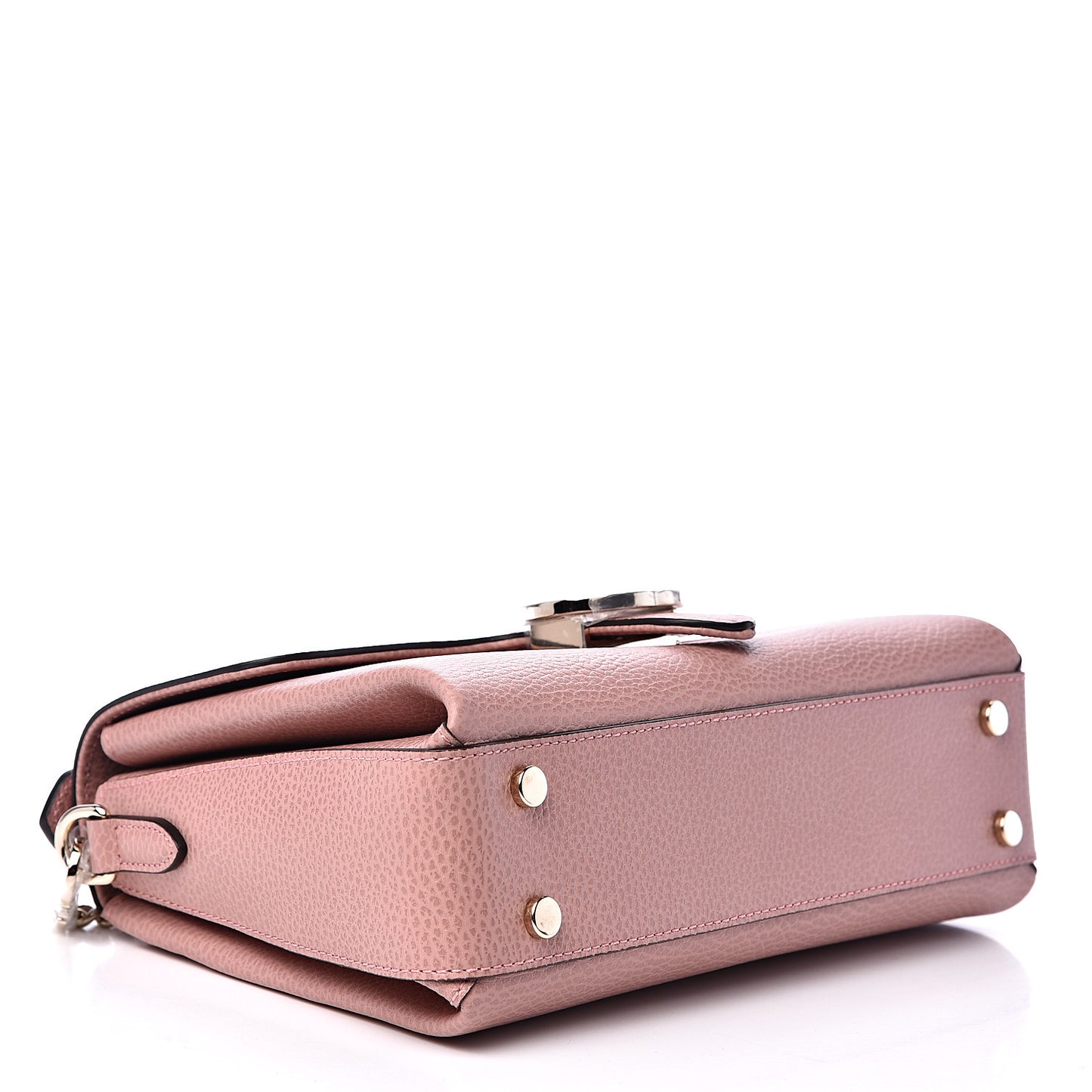 Dollar Calfskin Interlocking G Top Handle Shoulder Bag Soft Pink