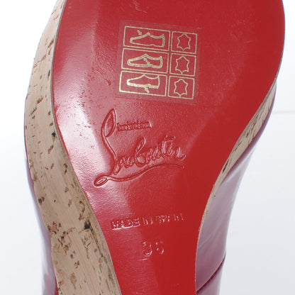 Christian Louboutin Patent Cork Une Plume 140 Wedges 36 Pink 7 of 8