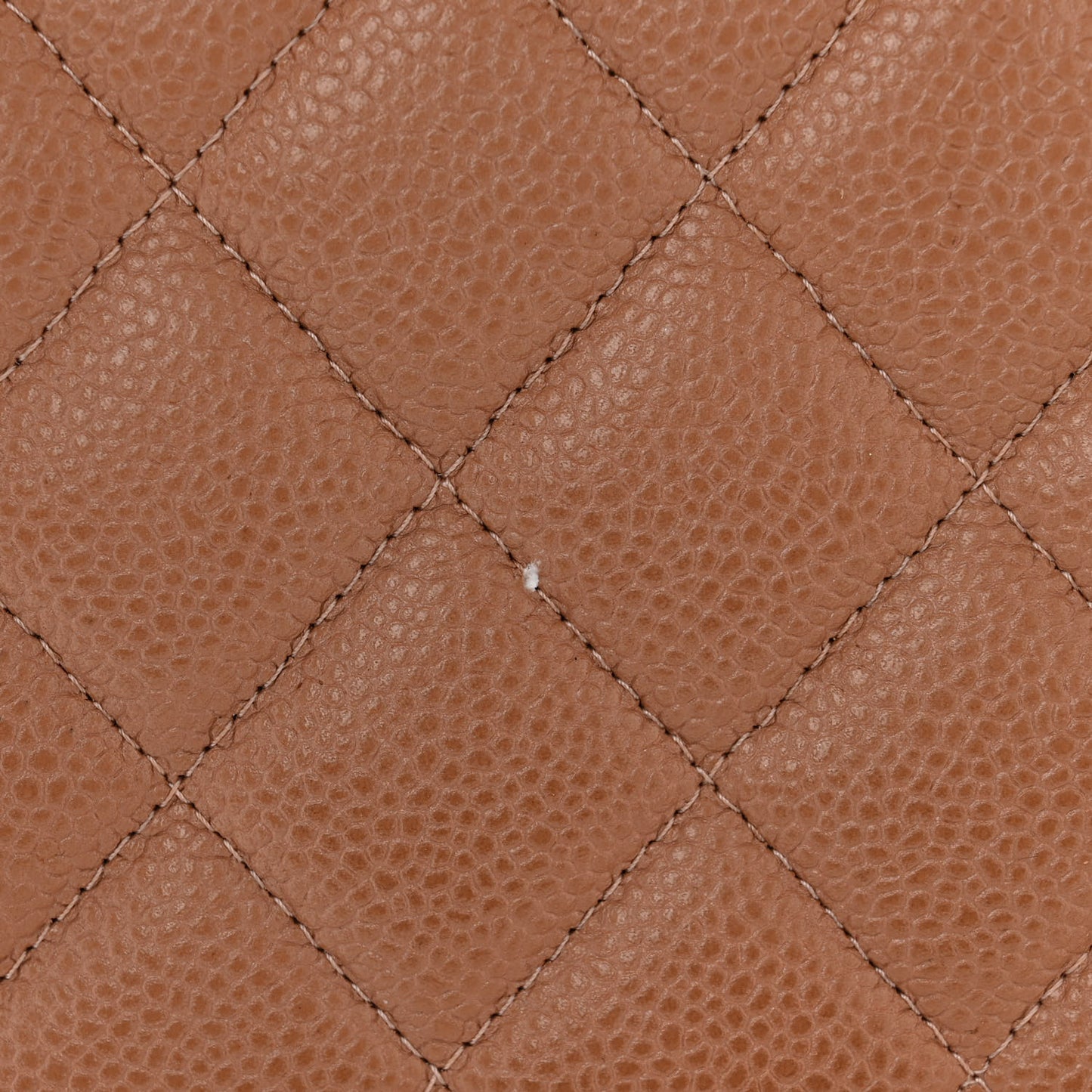 Caviar Quilted Jumbo Double Flap Beige