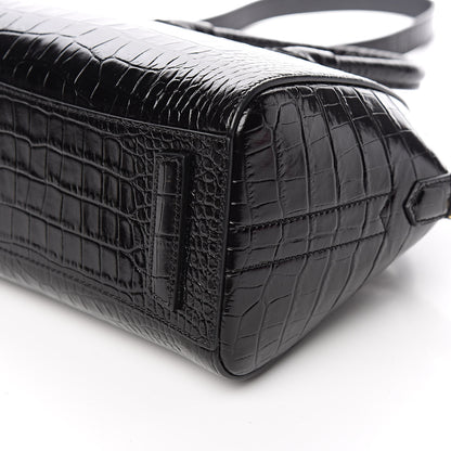 Givenchy Calfskin Crocodile Embossed Mini Antigona Black 9 of 11