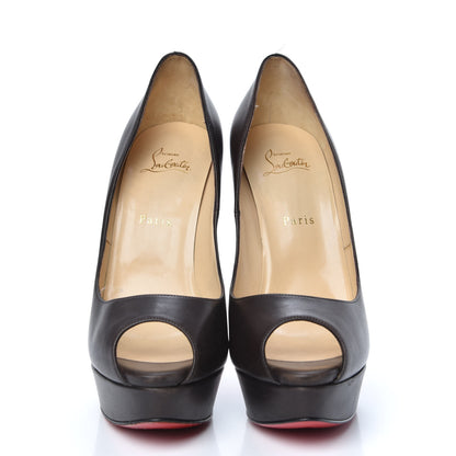 Christian Louboutin Calfskin Lady Peep 150 Pumps 41 Black 2 of 13