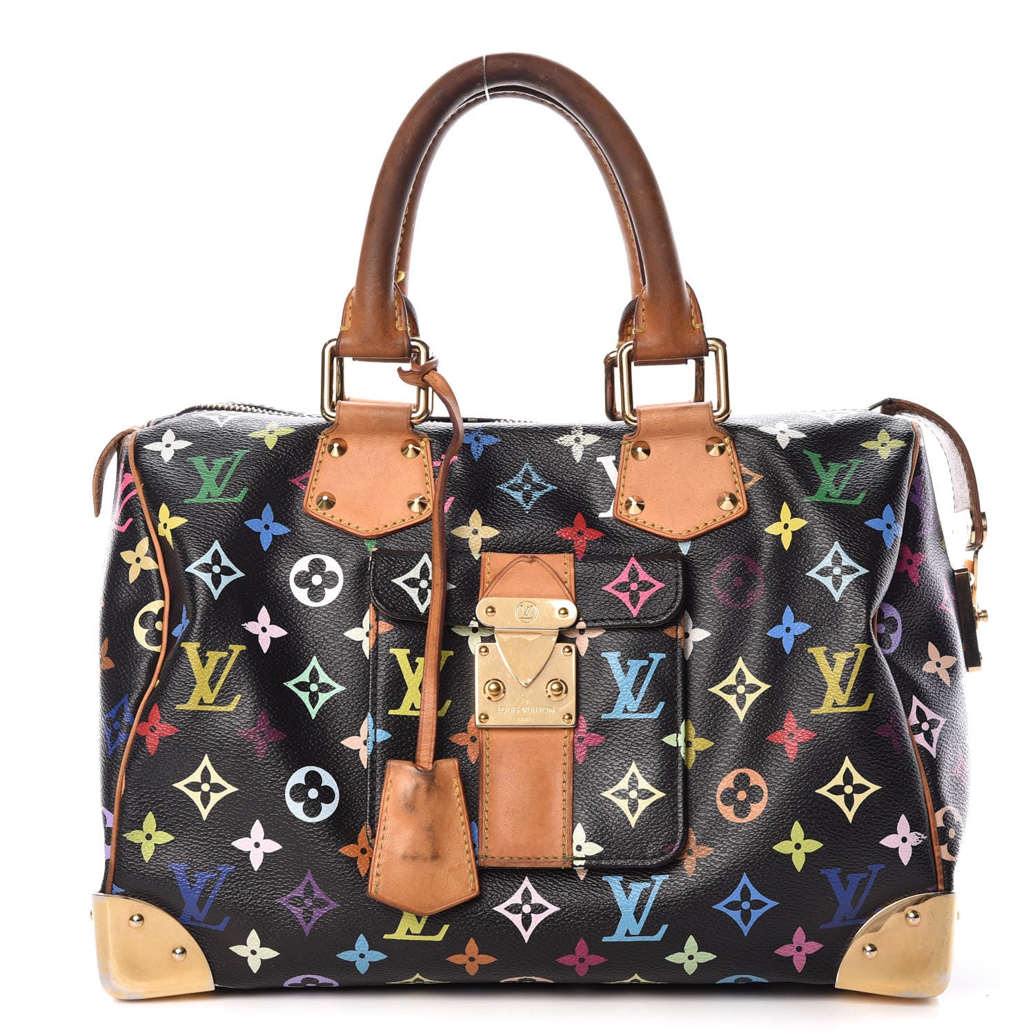 Louis Vuitton Monogram Multicolor Speedy 30 Black 1 of 32
