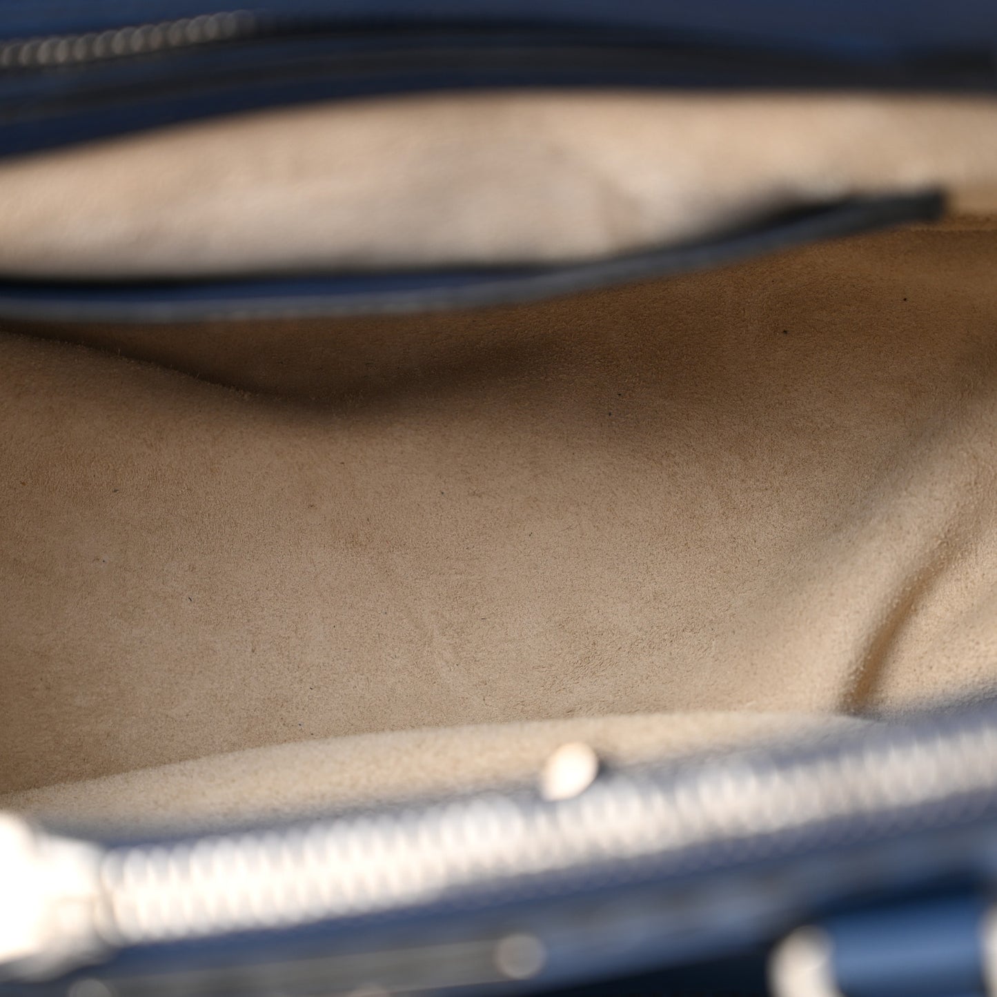 City Calf Hand Stitched Small Galleria Double Zip Tote Bluette