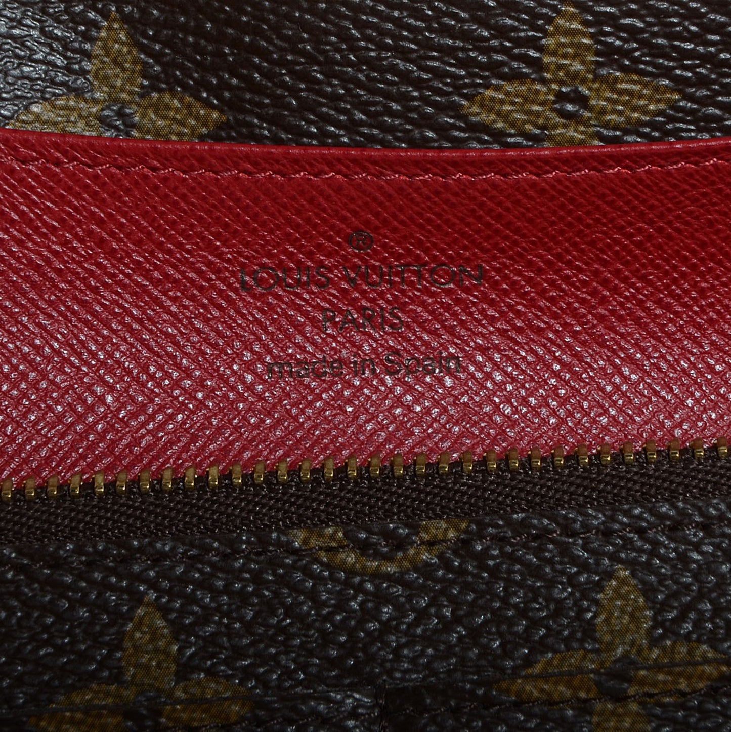 Monogram Emilie Wallet Red