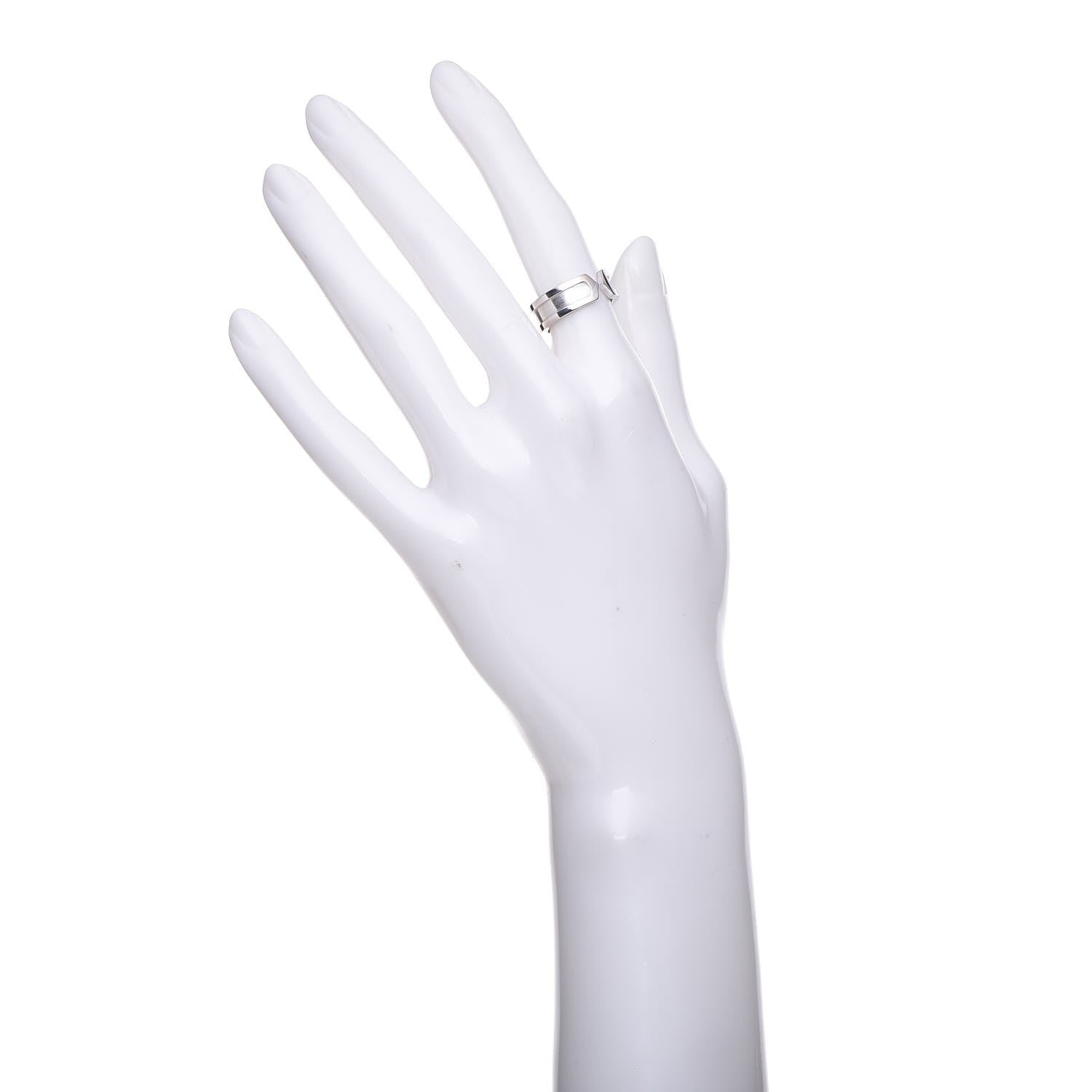 Cartier 18K White Gold 6.5mm C De Ring 49 4.75 2 of 6