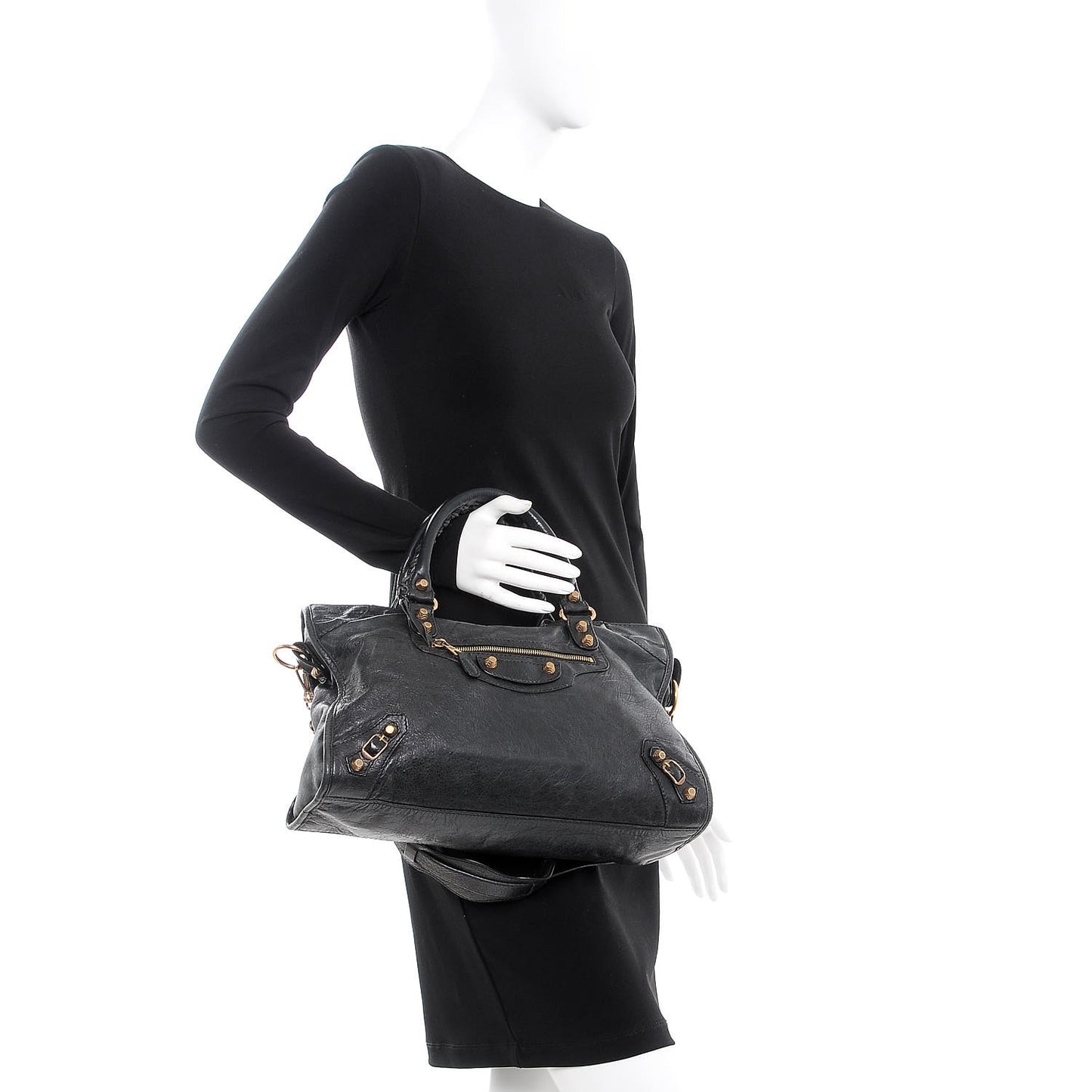 Agneau Giant 12 Rose Gold Hardware City Black