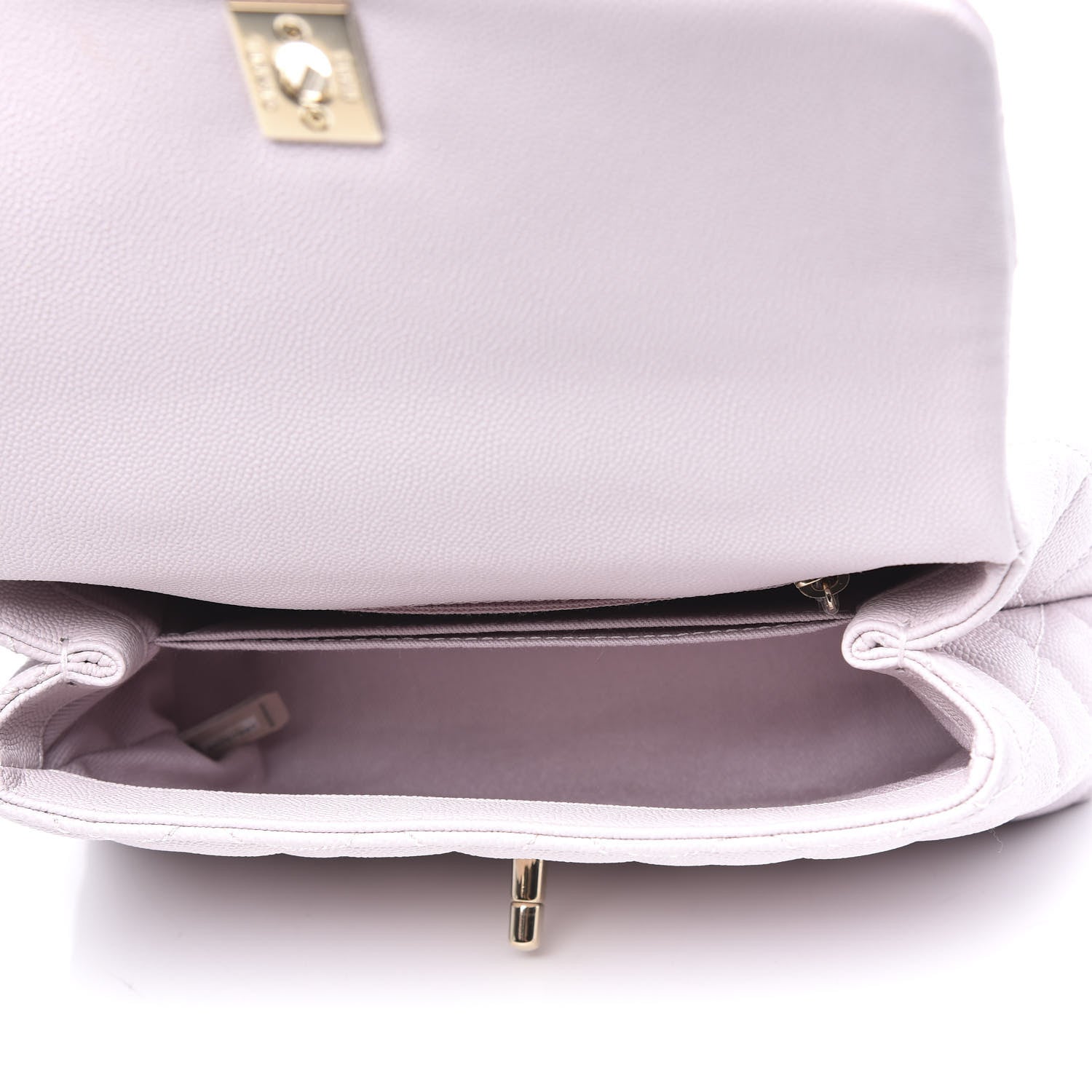 Chanel Caviar Quilted Mini Coco Handle Flap Lilas Lilac 4 of 10