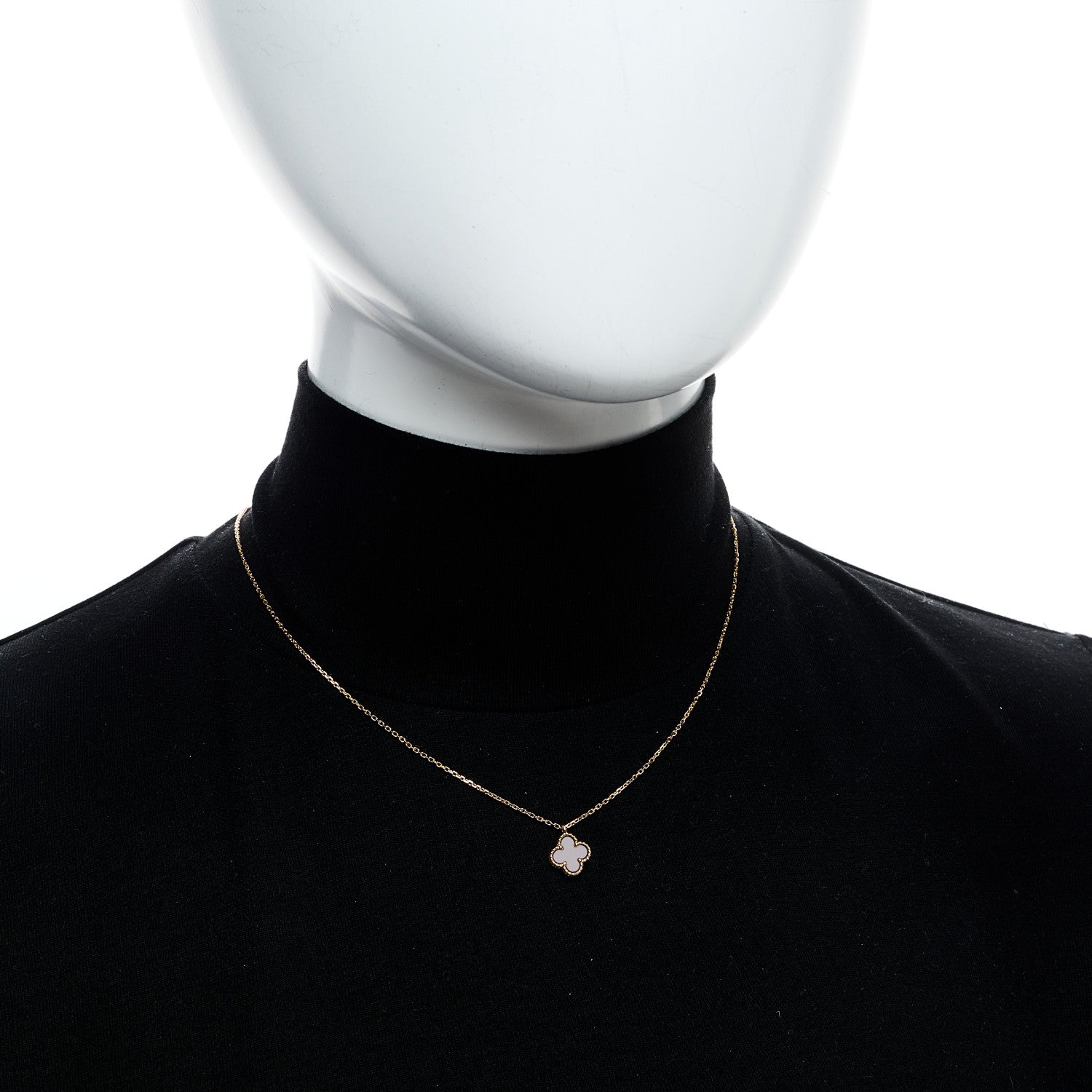 Van Cleef & Arpels 18K Rose Gold Carnelian Sweet Alhambra Pendant Necklace 2 of 6