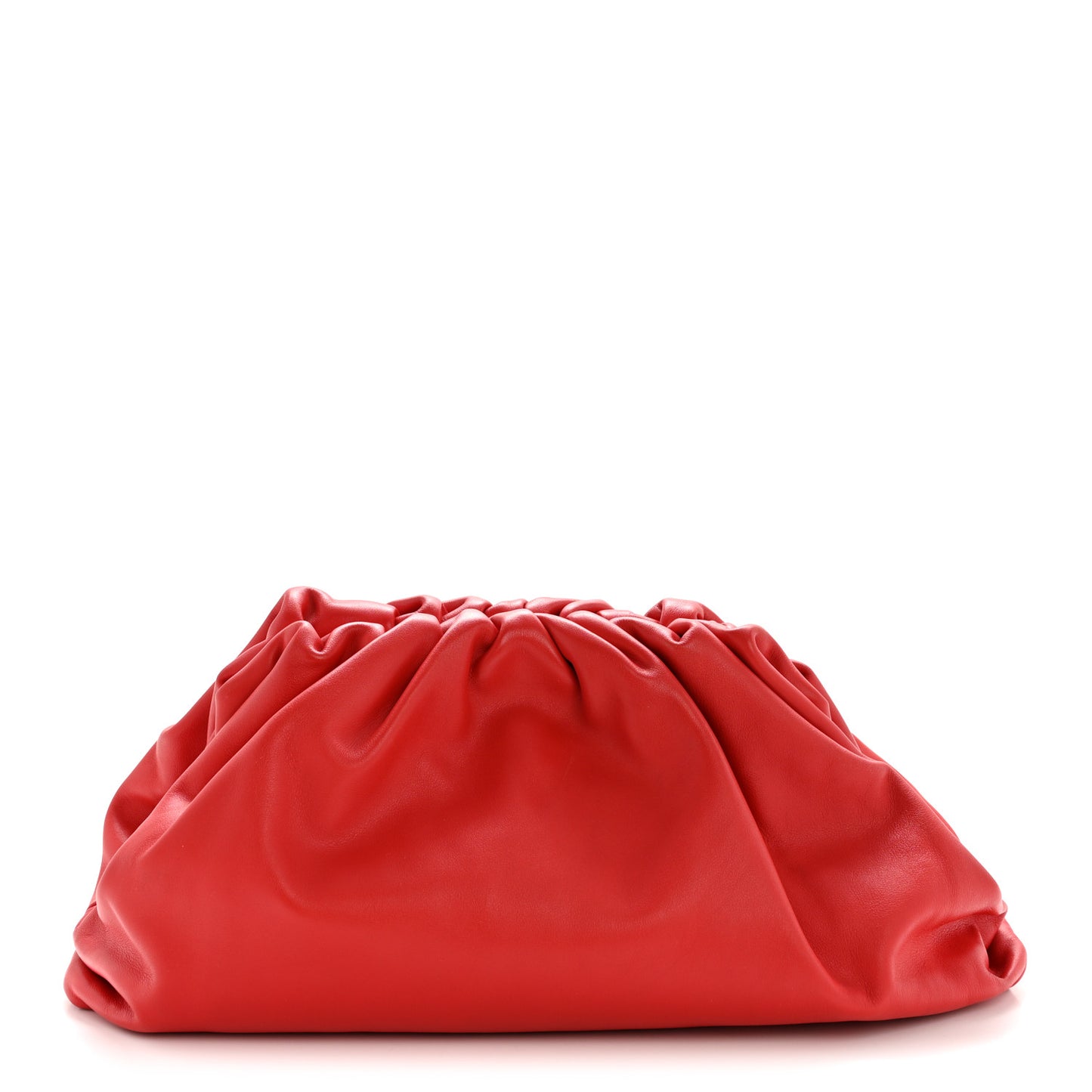 Smooth Butter Calf The Pouch Oversized Clutch Bright Red