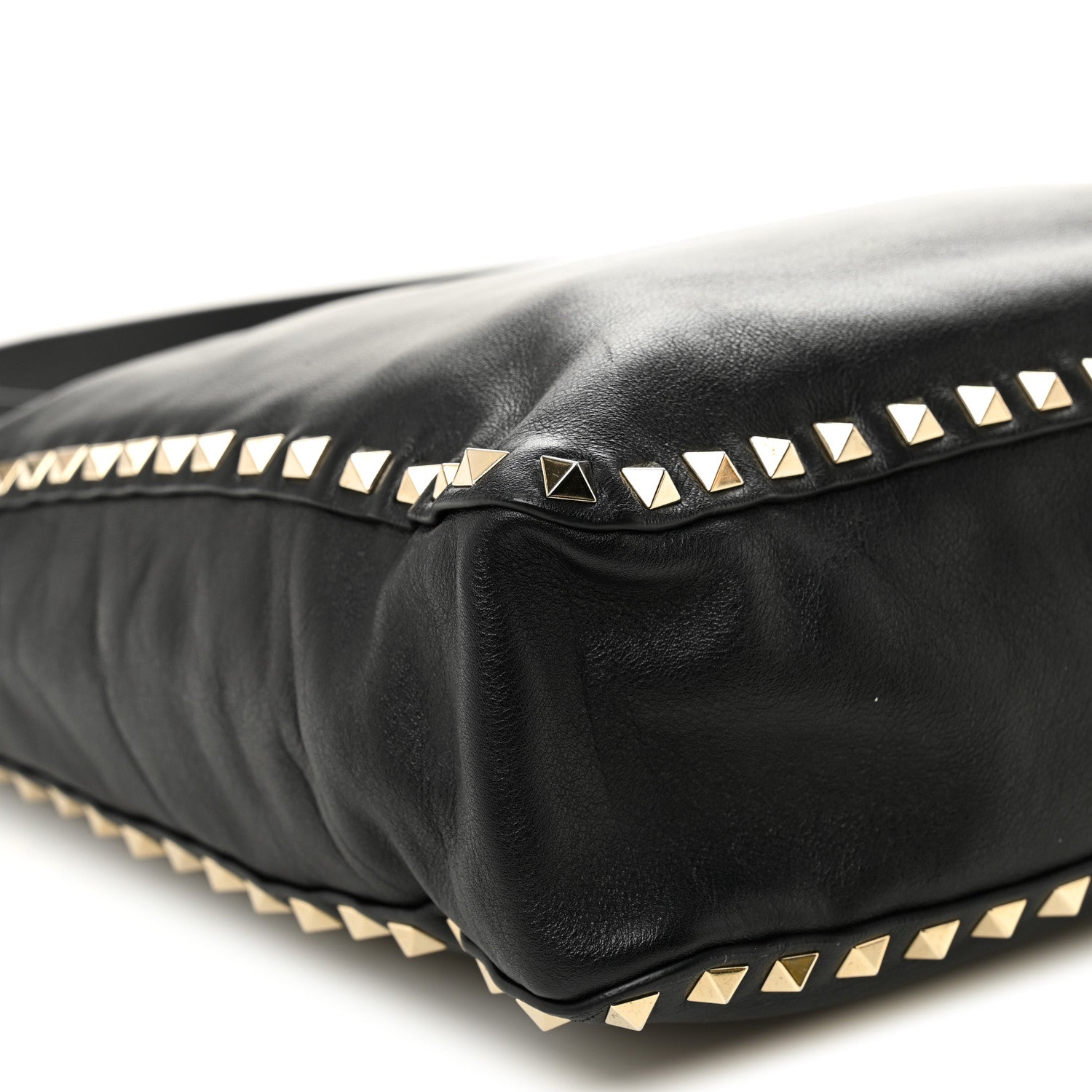 Valentino Garavani Vitello Calfskin Small Rockstud Flip-Lock Messenger Bag Black 8 of 9