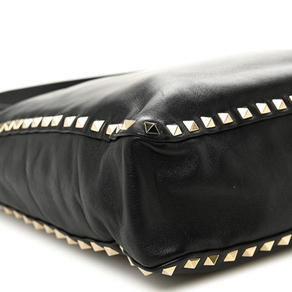Valentino Garavani Vitello Calfskin Small Rockstud Flip-Lock Messenger Bag Black 8 of 9