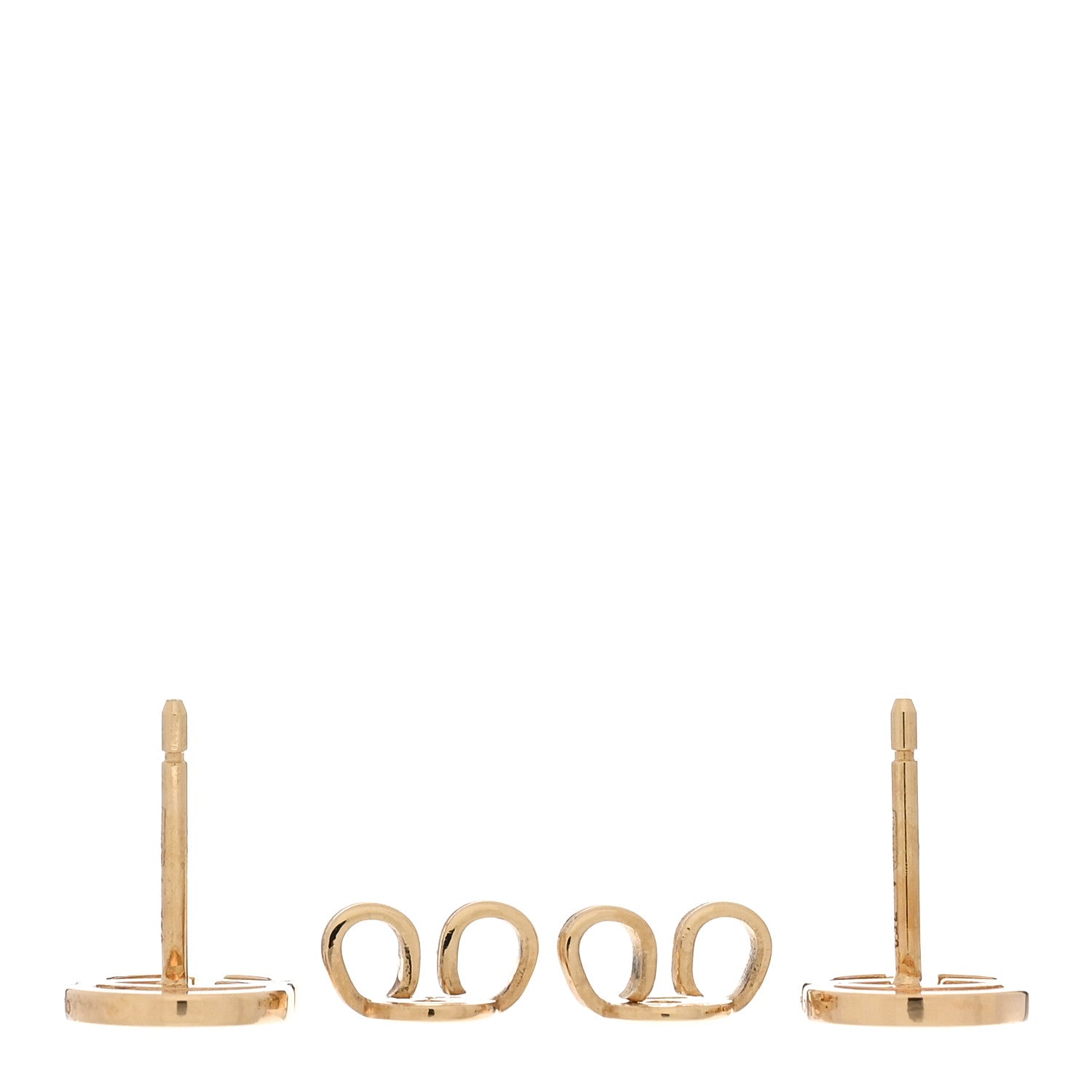 Gucci 18K Yellow Gold GG Tissue Stud Earrings 3 of 5