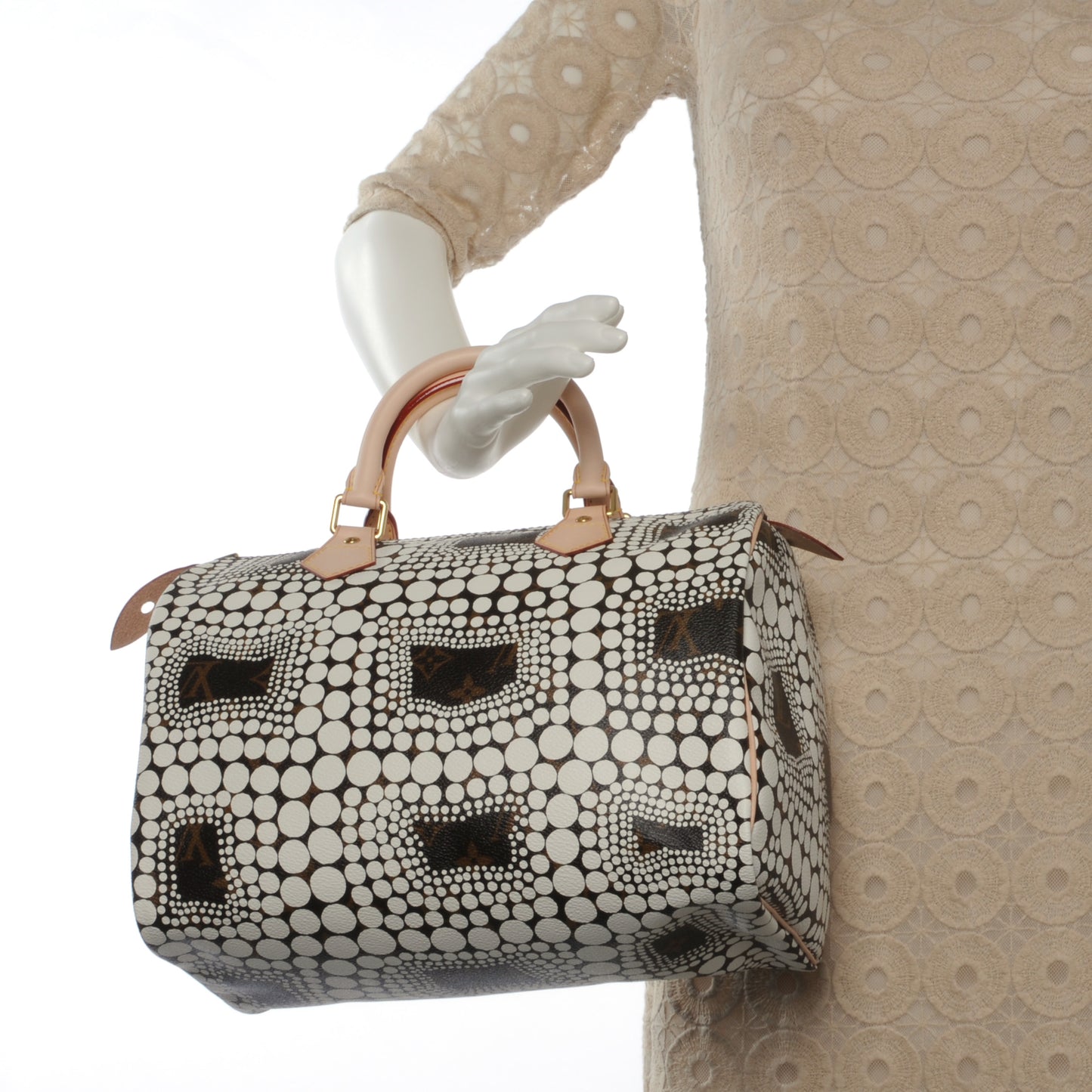 Monogram Kusama Town Speedy 30 White