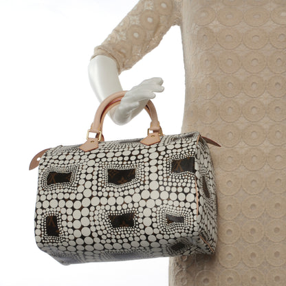 Louis Vuitton Monogram Kusama Town Speedy 30 White 2 of 8