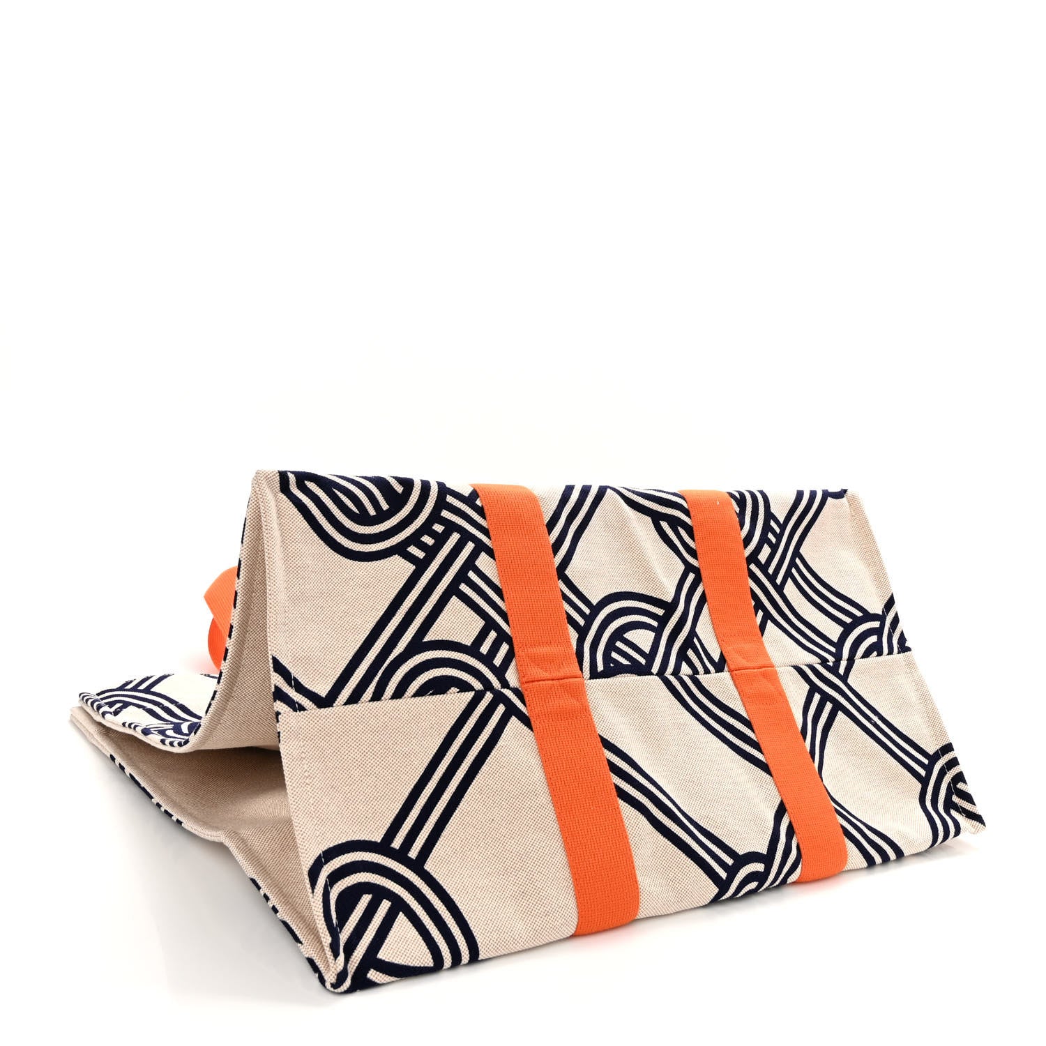 Hermes Cotton Canvas Noeuds Marins Beach Bag 5 of 9