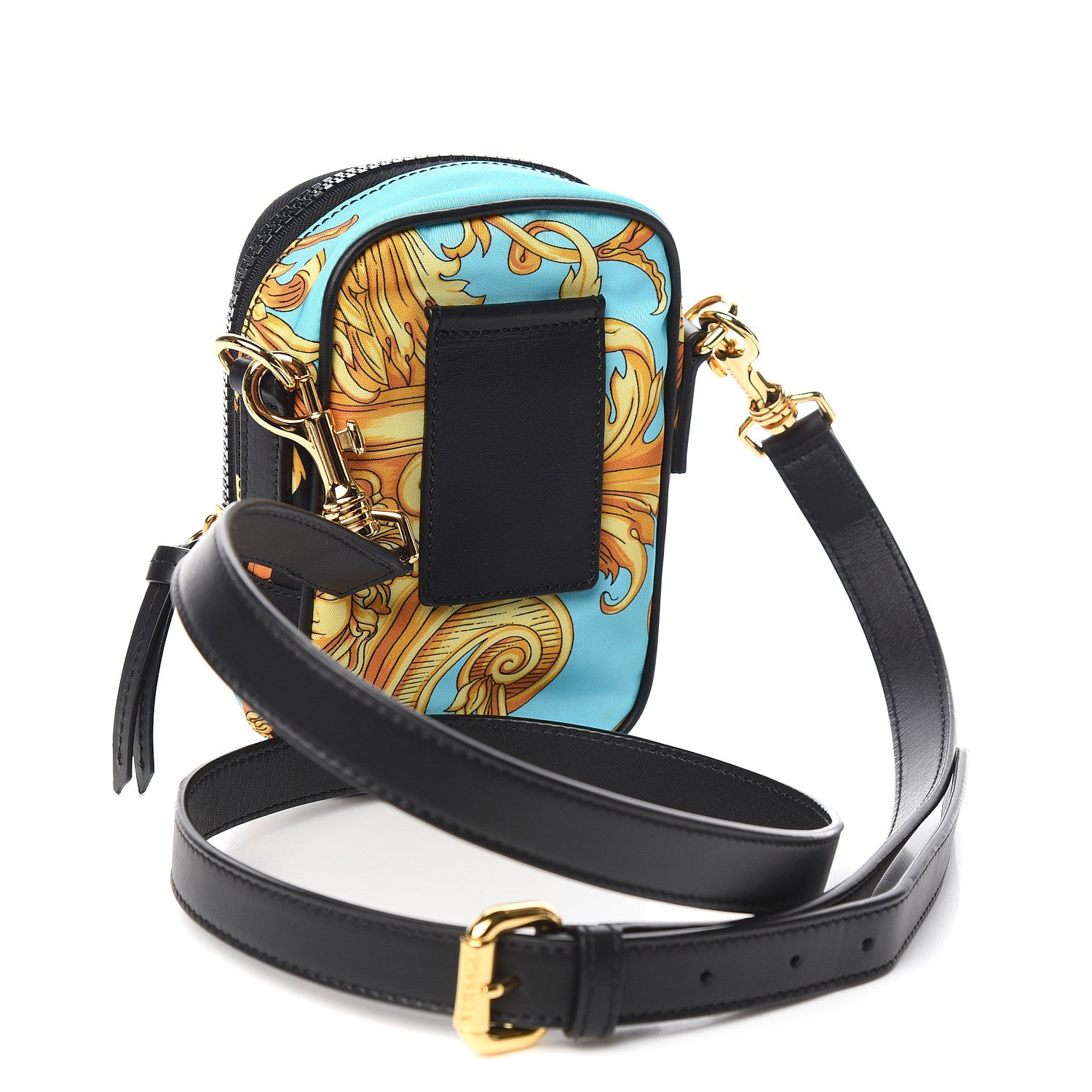 Versace Nylon Baroque Print Small Crossbody Bag Black 3 of 10