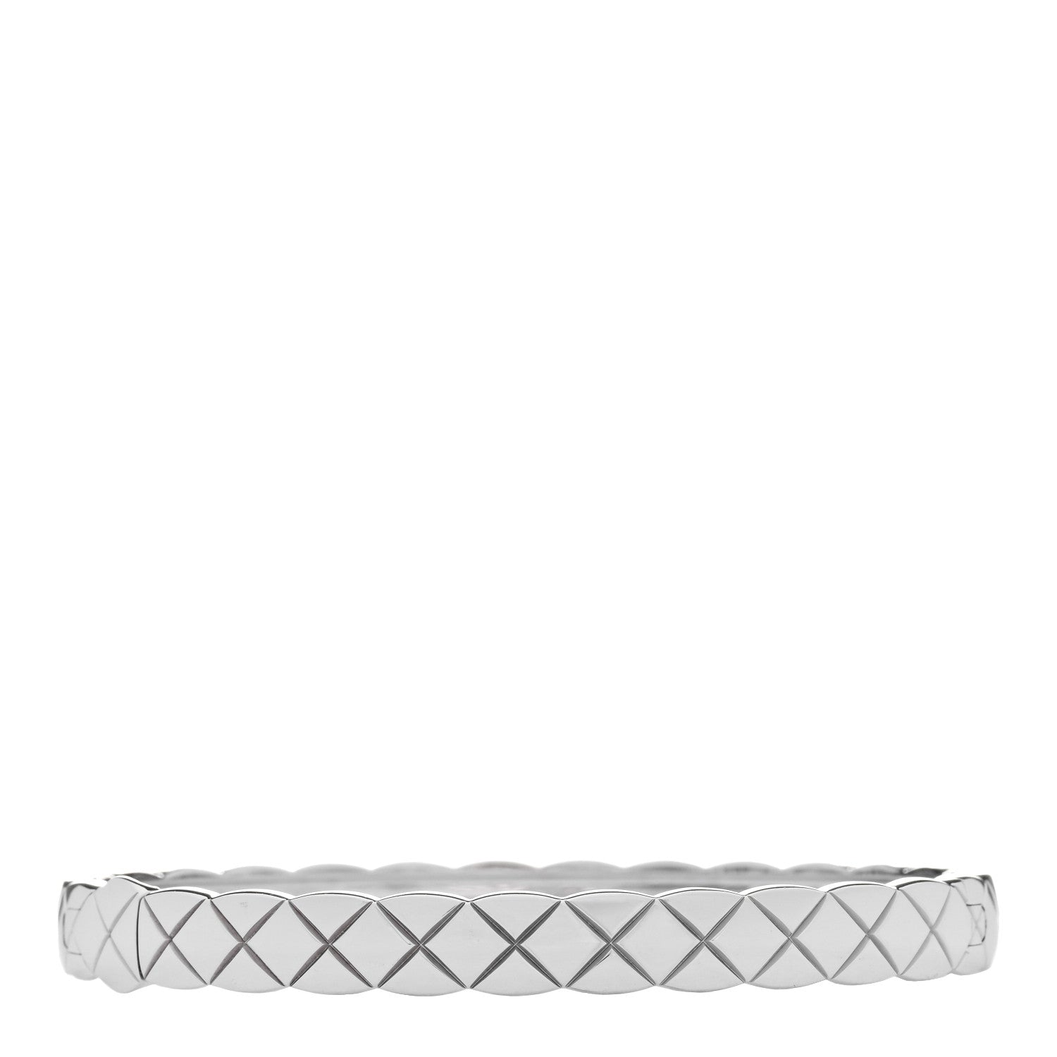 Chanel 18K White Gold Diamond Coco Crush Bracelet M 2 of 3