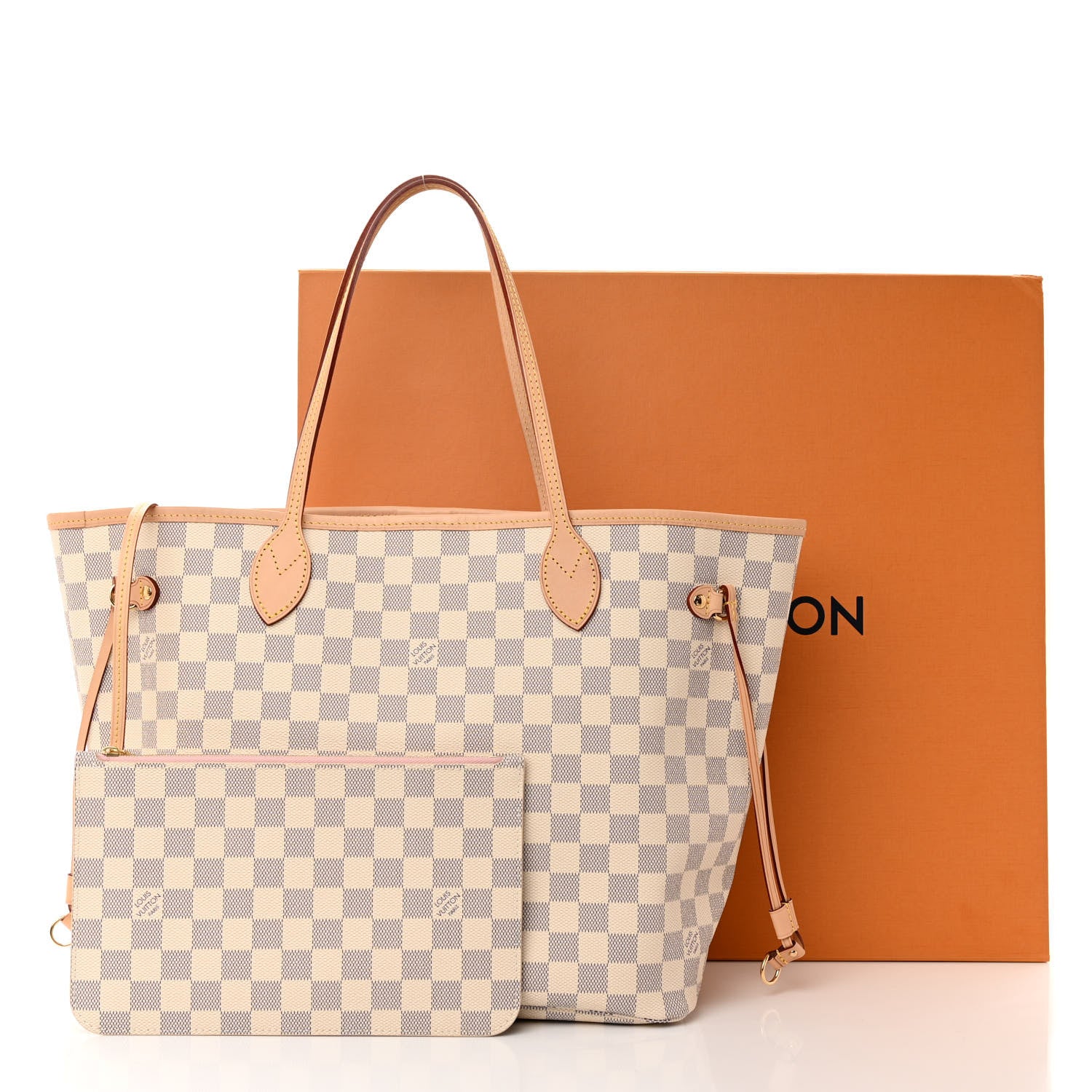 Louis Vuitton Damier Azur Neo Neverfull MM Rose Ballerine 11 of 11