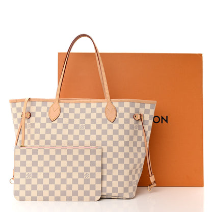 Louis Vuitton Damier Azur Neo Neverfull MM Rose Ballerine 11 of 11