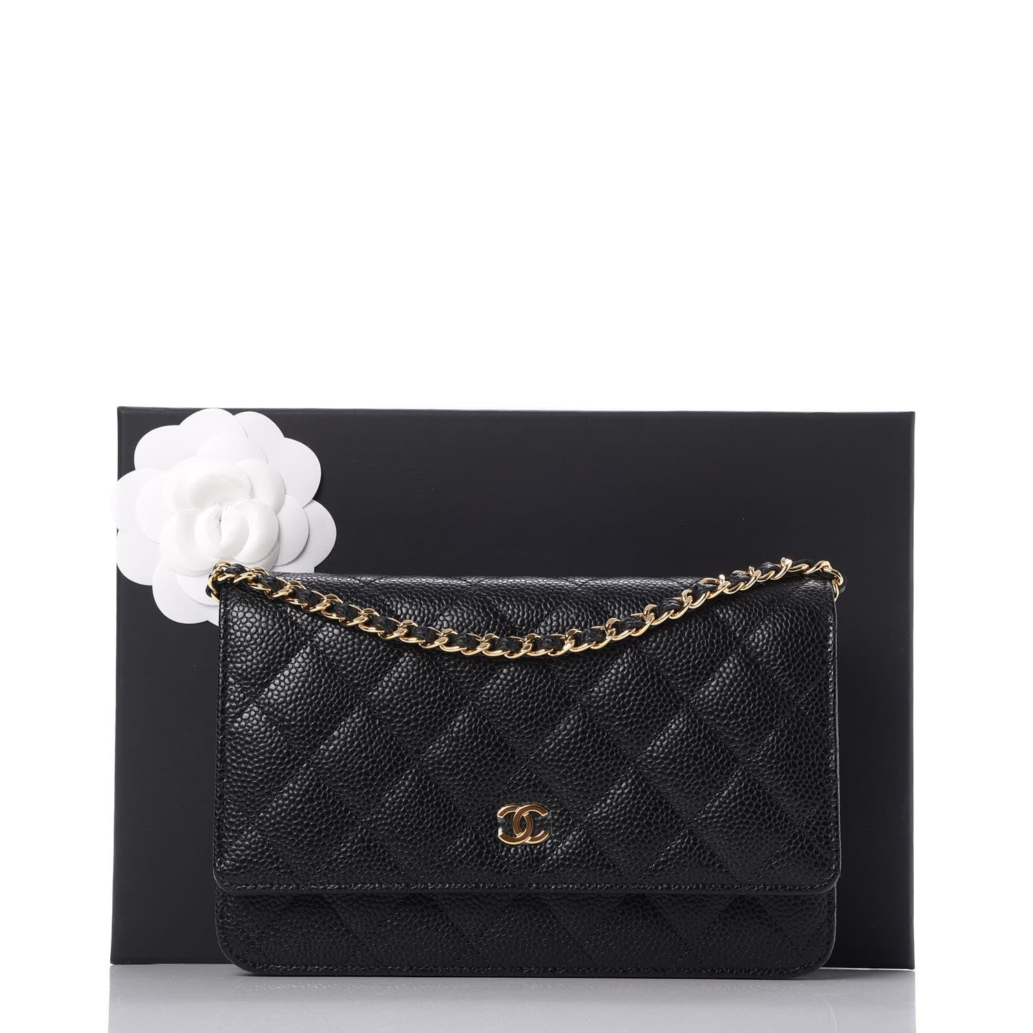 Chanel Caviar Quilted Wallet On Chain WOC Black 9 of 9