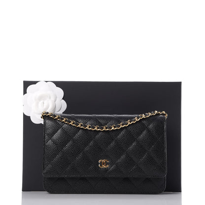 Chanel Caviar Quilted Wallet On Chain WOC Black 9 of 9