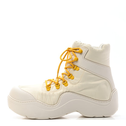 Bottega Veneta Technical Fabric Rubber Puddle Bomber Boots 40 String Egg Yolk 1 of 8