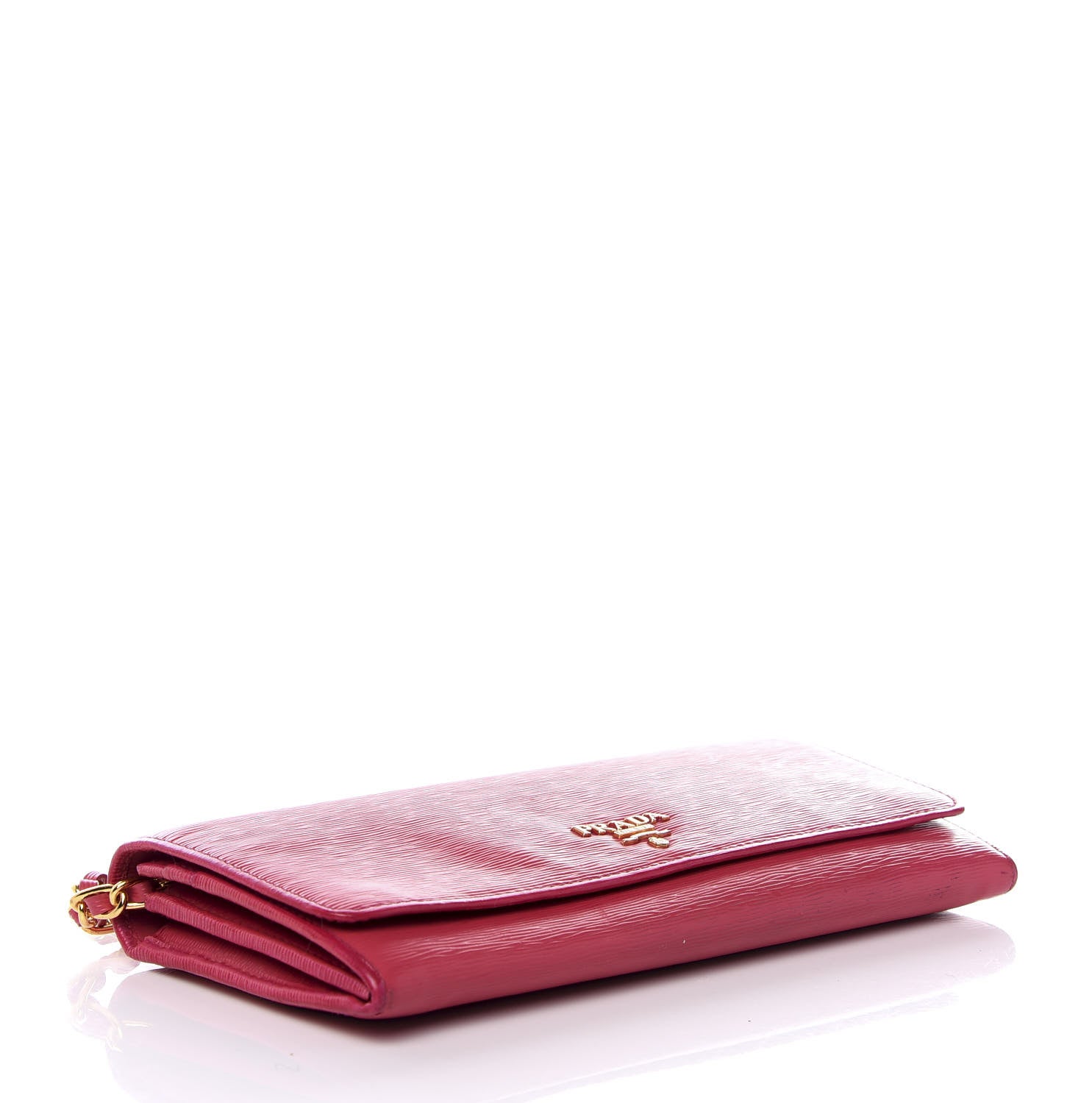 Prada Vitello Move Oro Chain Wallet 3 of 8