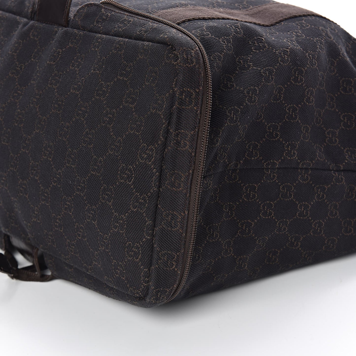 Denim Monogram Large Collapsible Travel Tote Dark Brown