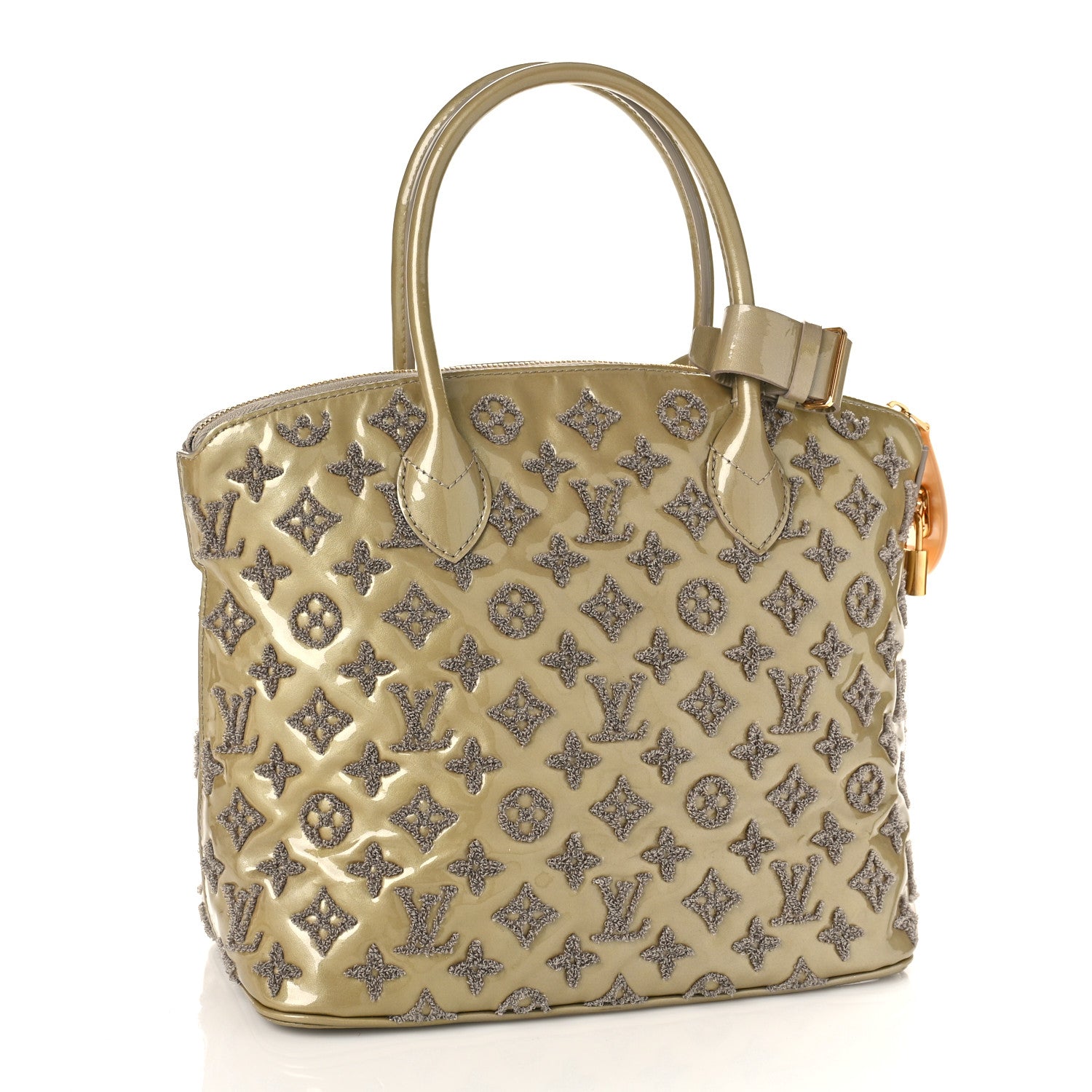 Louis Vuitton Patent Lambskin Fascination Lockit Gris 3 of 8