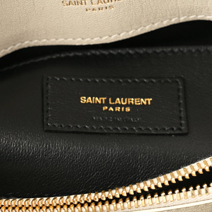 Saint Laurent Sheepskin Matelasse Chevron Monogram Medium College Bag Crema Soft 7 of 11