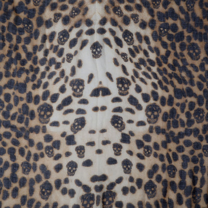 Alexander McQueen Cashmere Silk Leopard Skull Pashmina Scarf 1 of 6