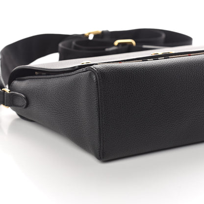 Burberry Grainy Calfskin Vintage Check Note Crossbody Bag Black 6 of 7