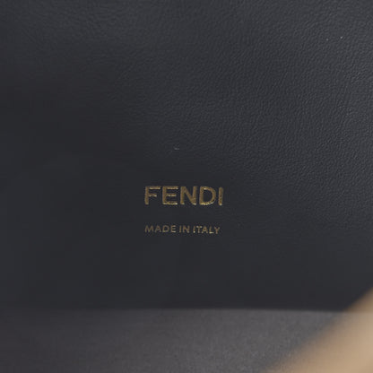 Fendi Vitello Grace Suede Small Flip Tote Black Fragola Marrone 8 of 11