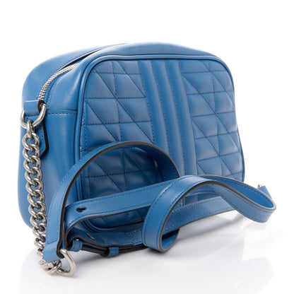 Gucci Calfskin Matelasse Aria Small GG Marmont Chain Shoulder Bag Clear Blue 3 of 11