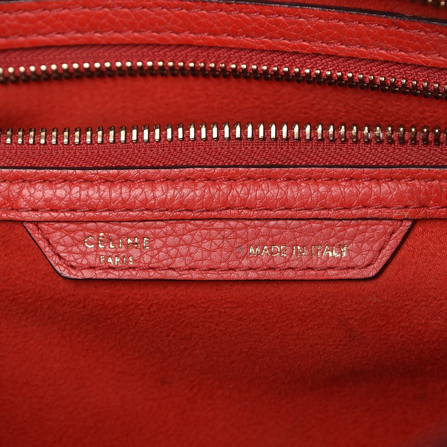 Drummed Calfskin Mini Luggage Coquelicot
